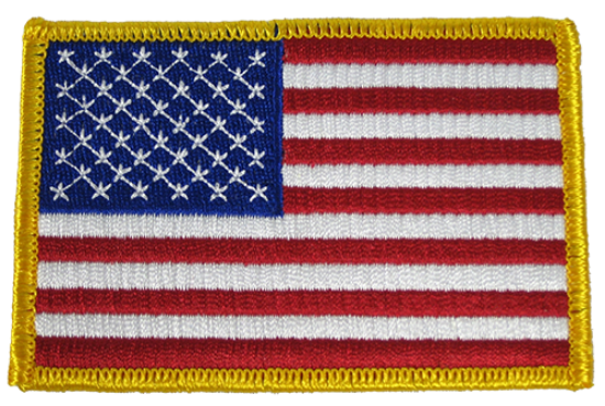 Picture of American Flag Emblem: 3" x 3 1/2"